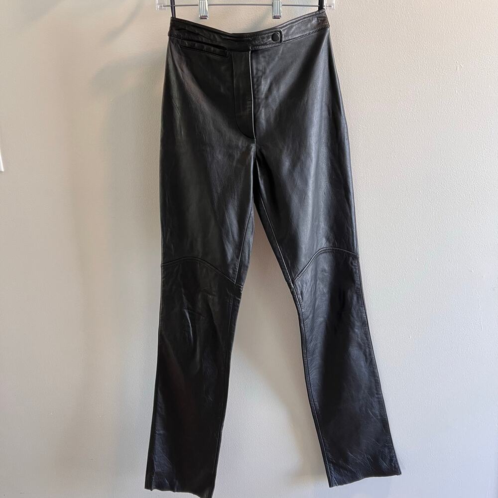 Vtg Wilson’s Black Leather (Genuine leather) Pants Size 2